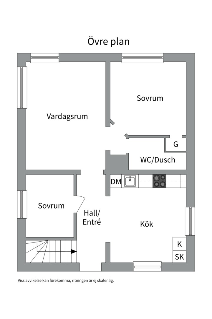 Planlösning från Apterarvägen 4, Till salu i Rasbo, Uppsala