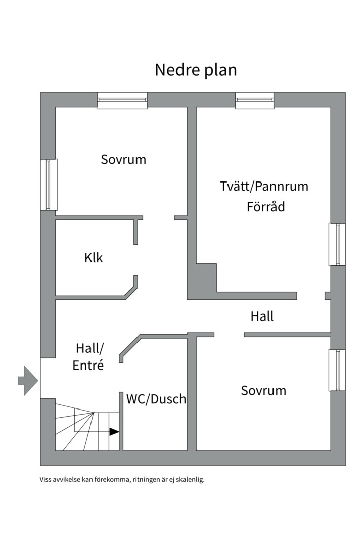 Planlösning från Apterarvägen 4, Till salu i Rasbo, Uppsala