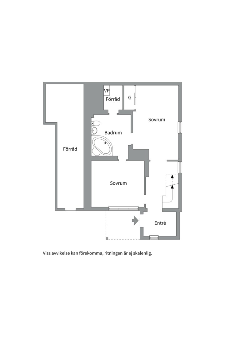 Planlösning från Talluddsvägen 74, Till salu i Lilla Björknäs, Nacka