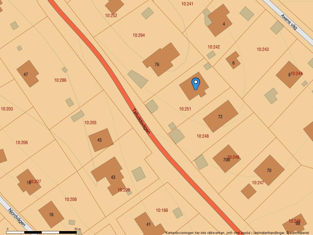 Bostadsbild från Talluddsvägen 74, Till salu i Lilla Björknäs, Nacka