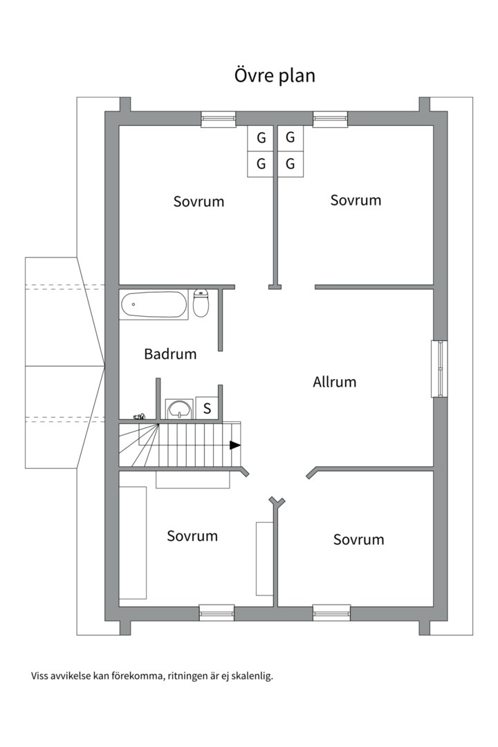 Planlösning från Östanbro 25, Såld i Östanbro, Västerås