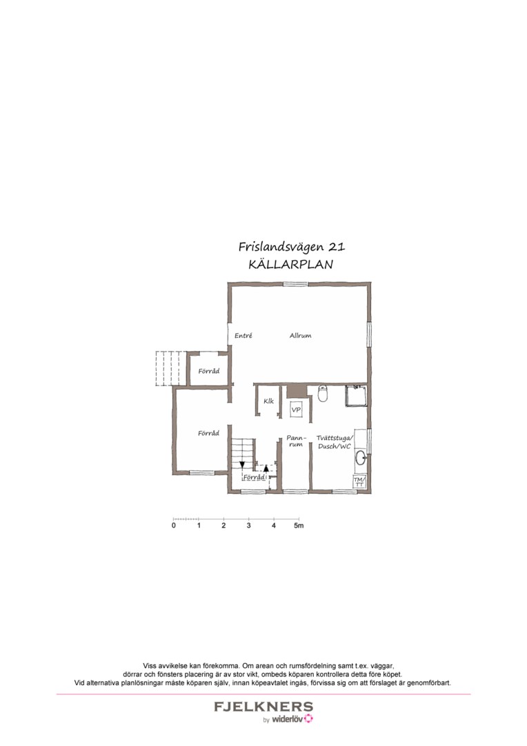 Planlösning från Frislandsvägen 21, Såld i Bromma - Norra Ängby, Stockholm