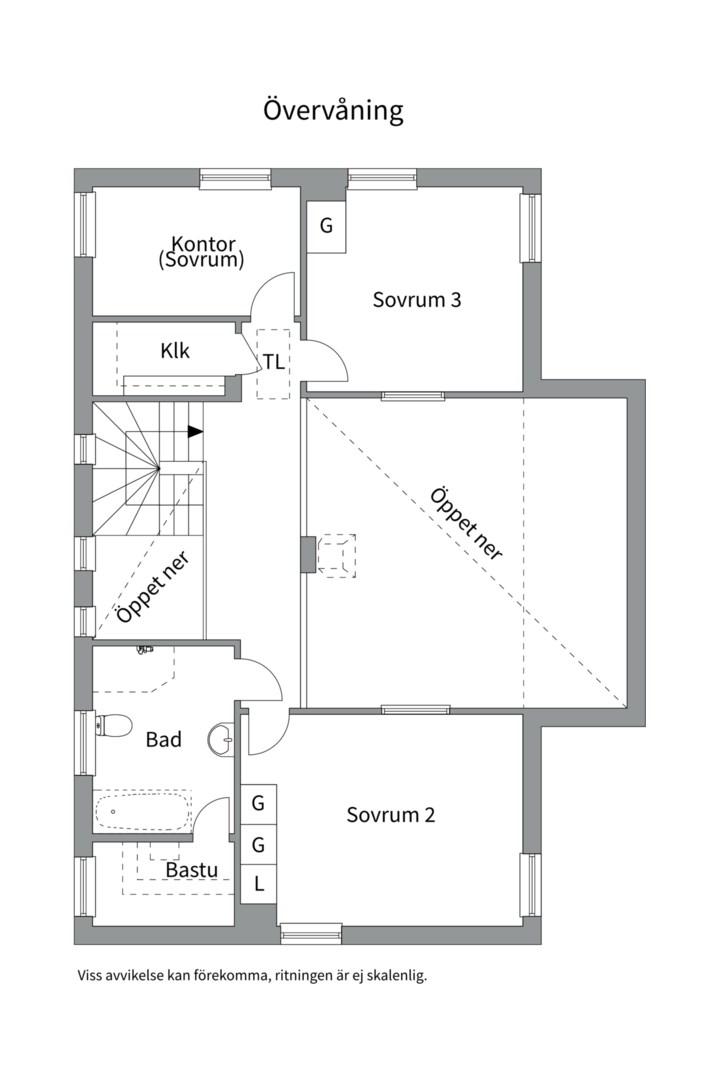 Planlösning från Granelidsvägen 53, Såld i Södra Gottsunda, Uppsala