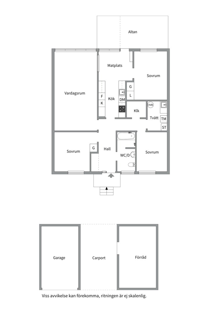 Planlösning från Arkitektvägen 32, Såld i Vänge, Uppsala