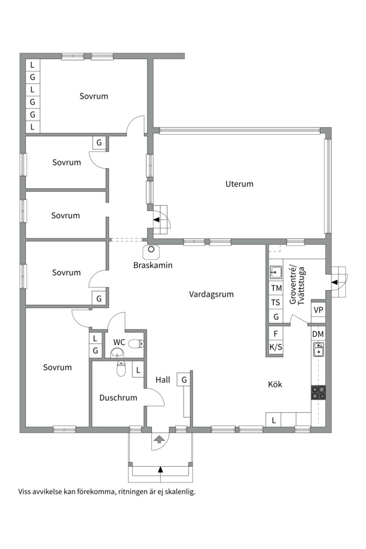Planlösning från Högsta 138, Såld i Lövstalöt, Uppsala