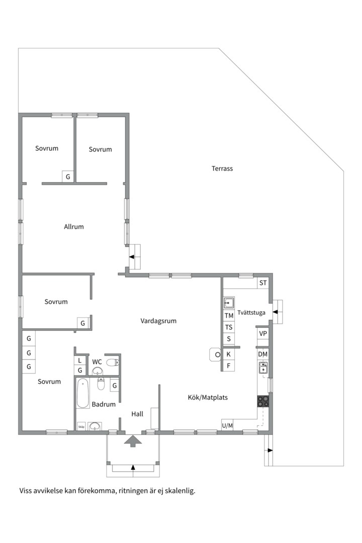 Planlösning från Kopparmoravägen 6, Såld i Norra Kopparmora, Värmdö