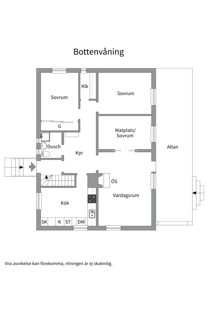 Planlösning från Danmarks skolväg 18, Såld i Danmark, Uppsala