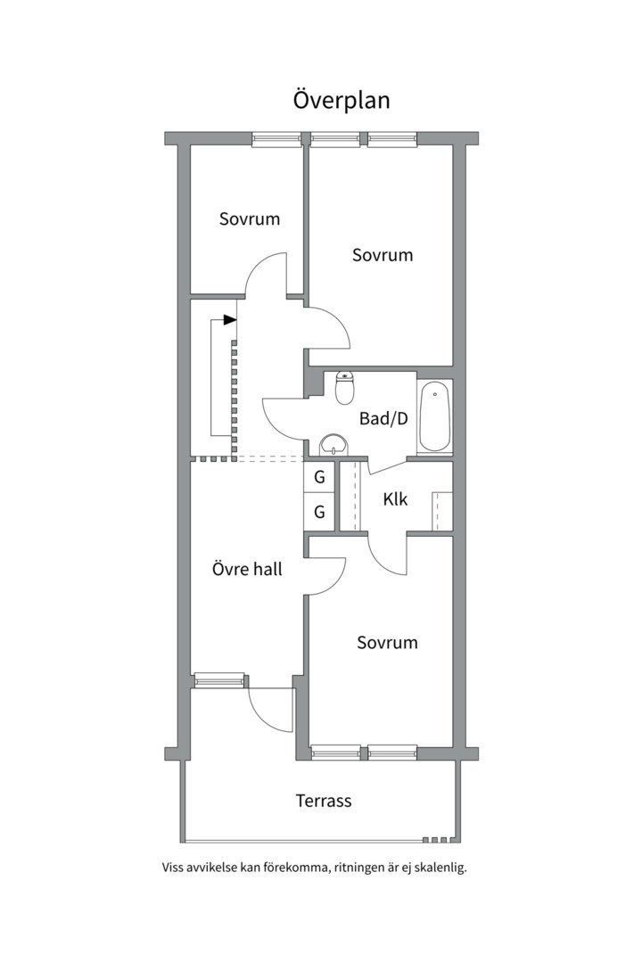 Planlösning från Östra Henriksborgsvägen 57, Såld i Saltsjöqvarn, Nacka