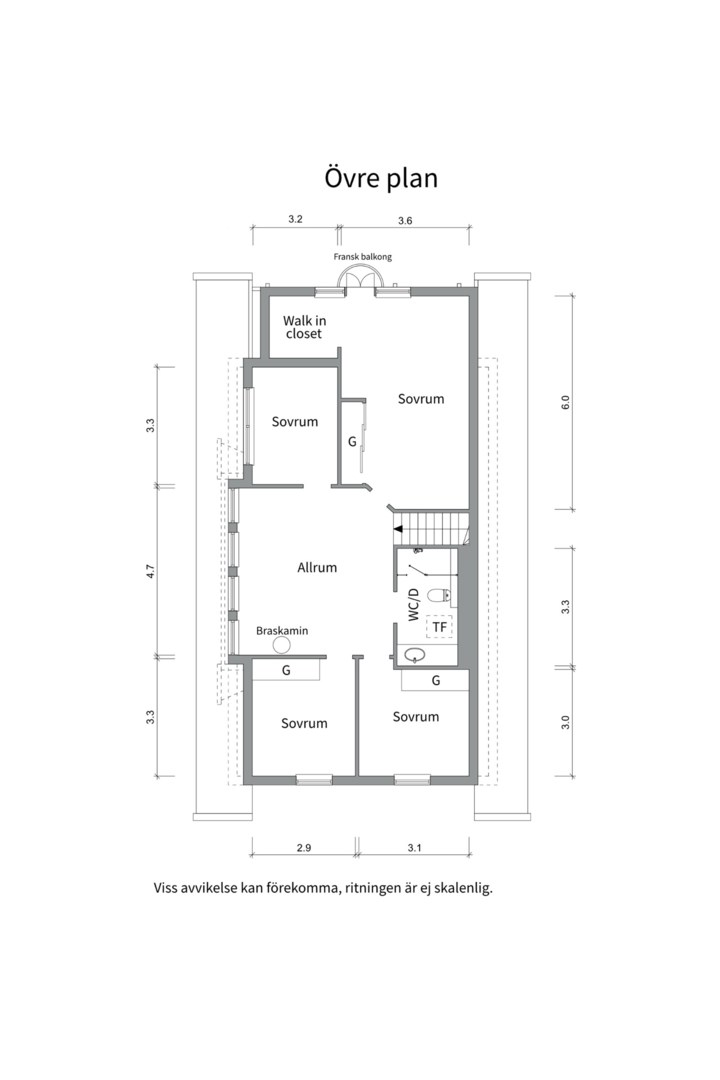 Planlösning från Hartrajet 20, Såld i Bergsbrunna, Uppsala