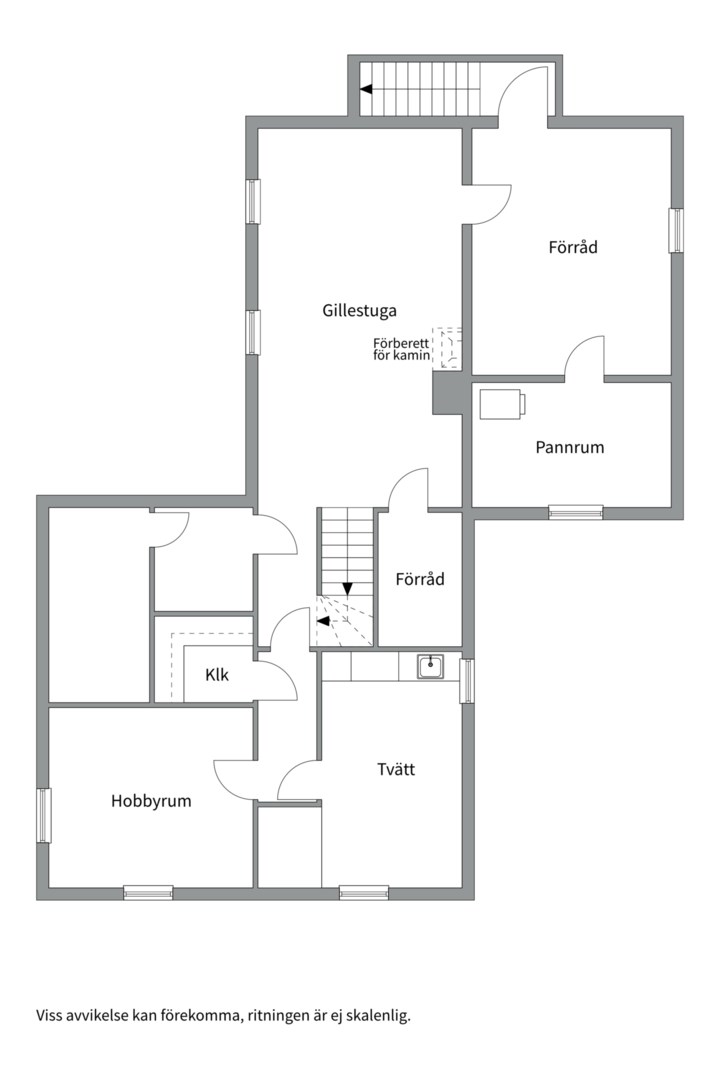 Planlösning från Lillinge 121, Såld i Funbo, Uppsala