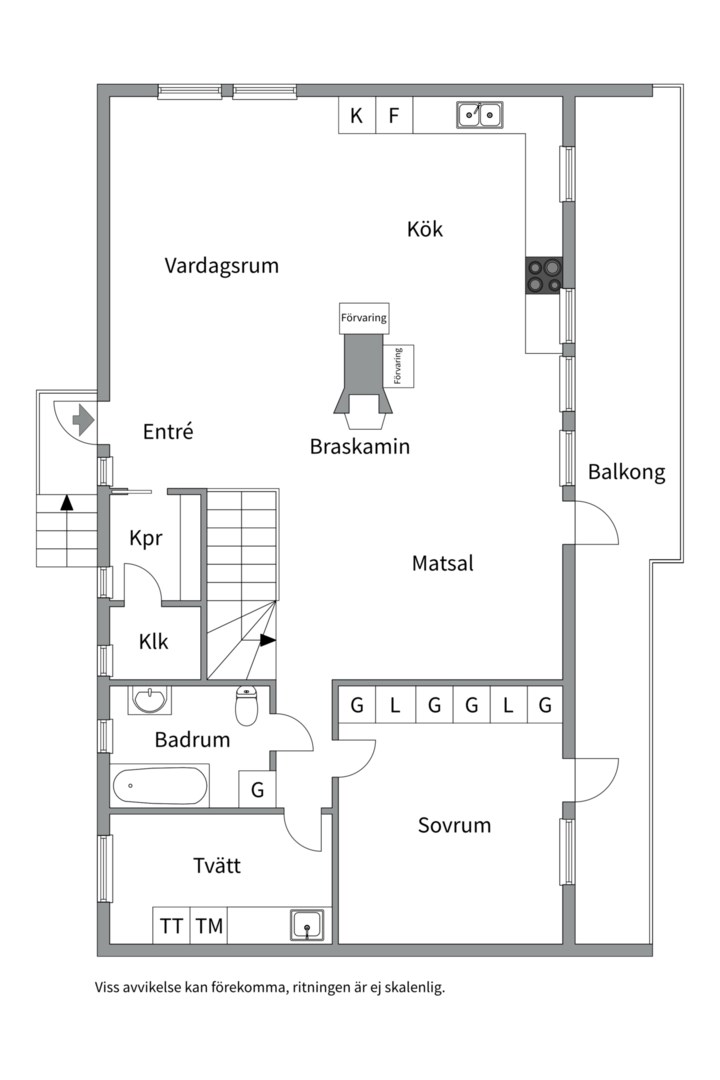 Planlösning från Havsörnsvägen 8, Såld i Sunnersta, Uppsala
