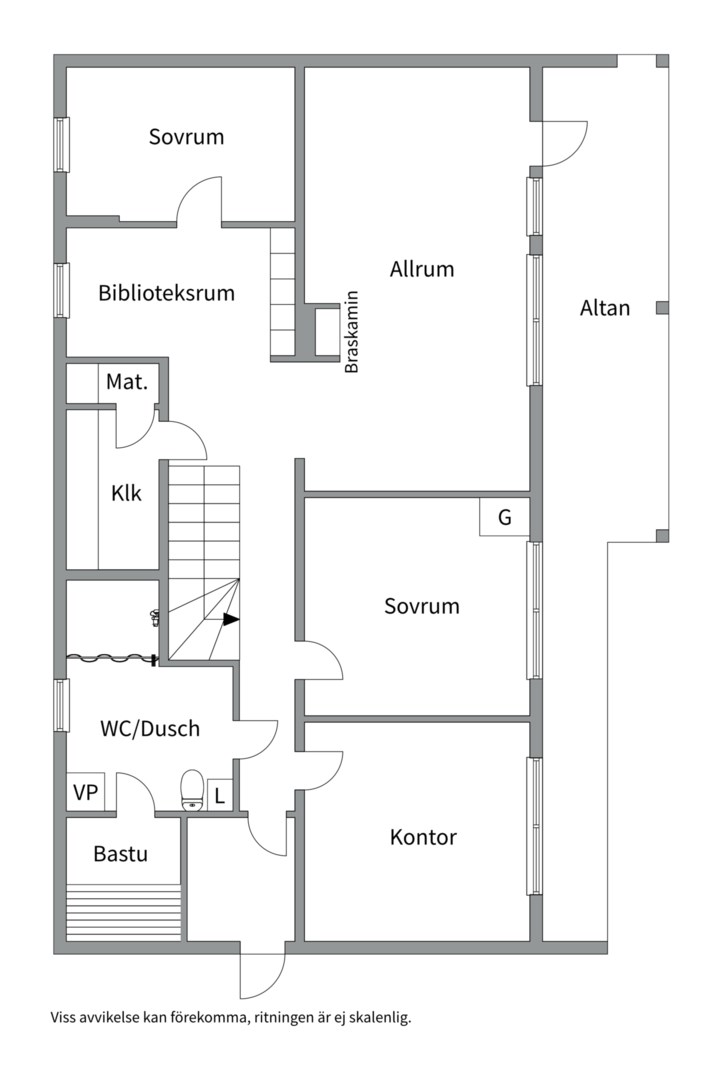 Planlösning från Havsörnsvägen 8, Såld i Sunnersta, Uppsala