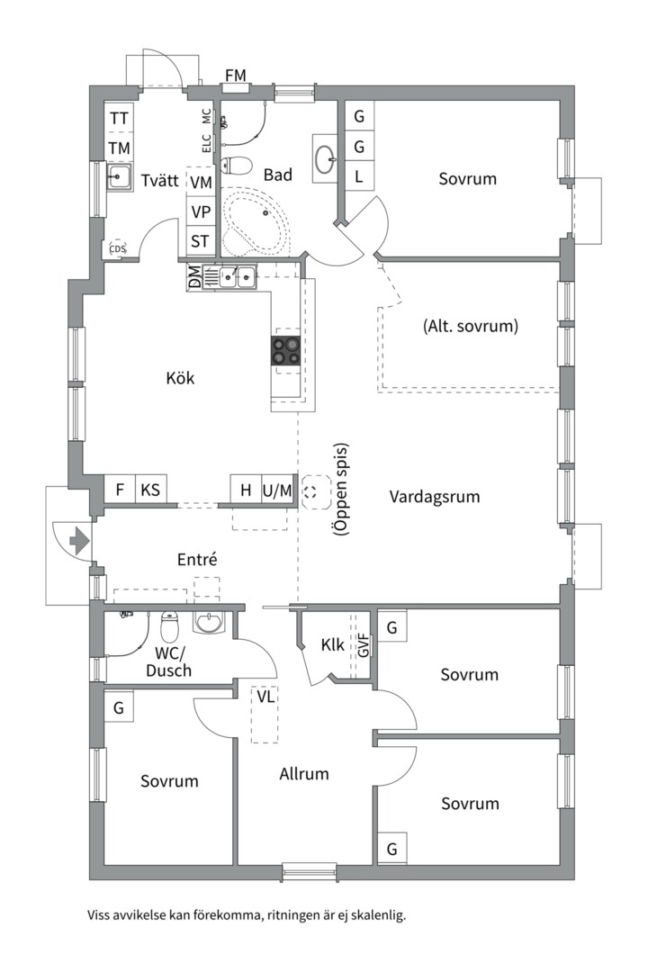 Planlösning från Skästa byväg 23, Kommande i Skästa, Västerås
