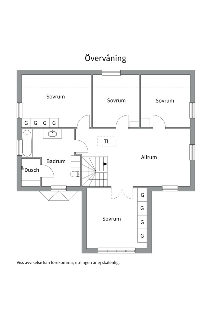 Planlösning från Granelidsvägen 15B, Snart till salu i Södra Gottsunda, Uppsala