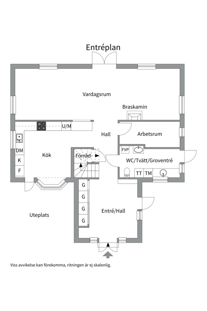 Planlösning från Granelidsvägen 15B, Snart till salu i Södra Gottsunda, Uppsala