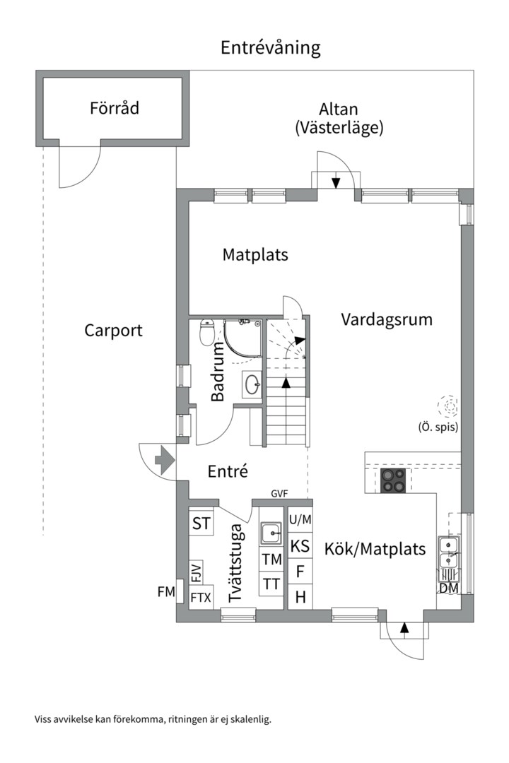 Planlösning från Tollare parkgränd 15, Såld i Tollare, Nacka