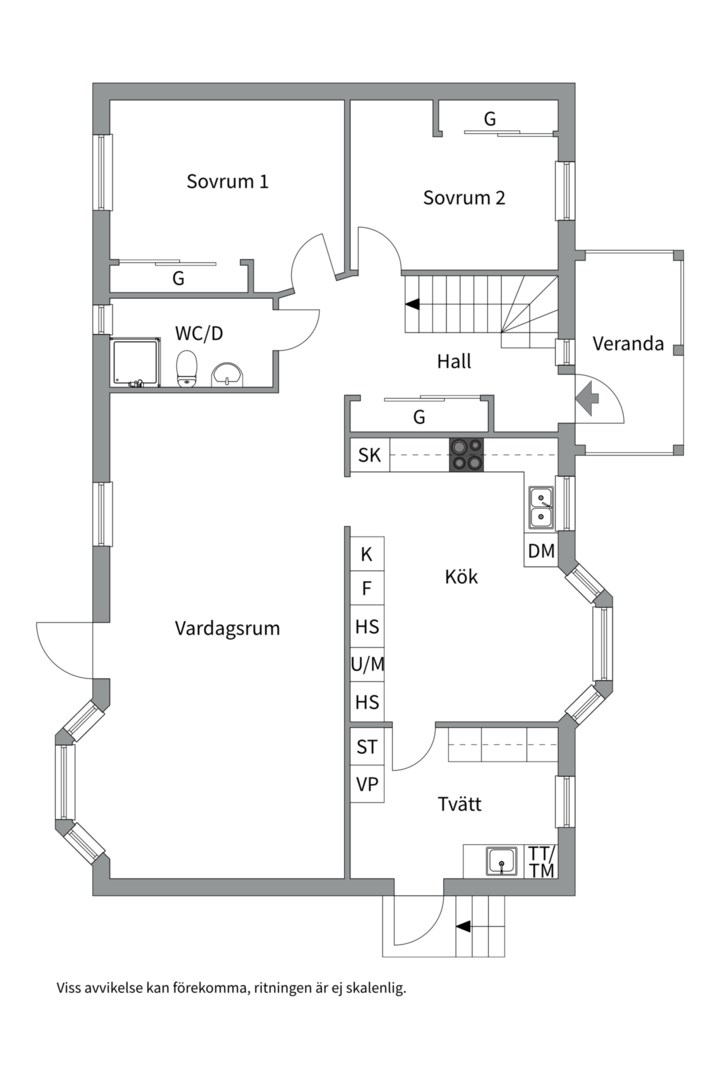 Planlösning från Rensättra allé 2, Såld i Rensättra, Nacka