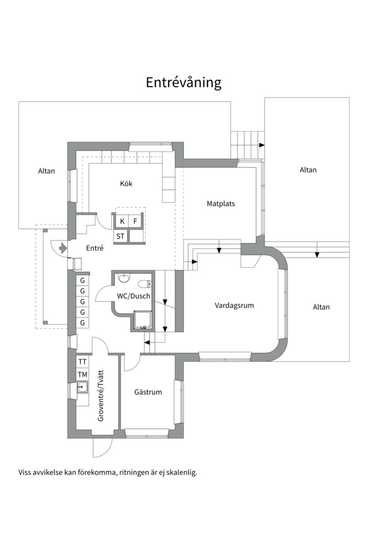 Planlösning från Drabantvägen 56, Såld i Boo Gård, Nacka
