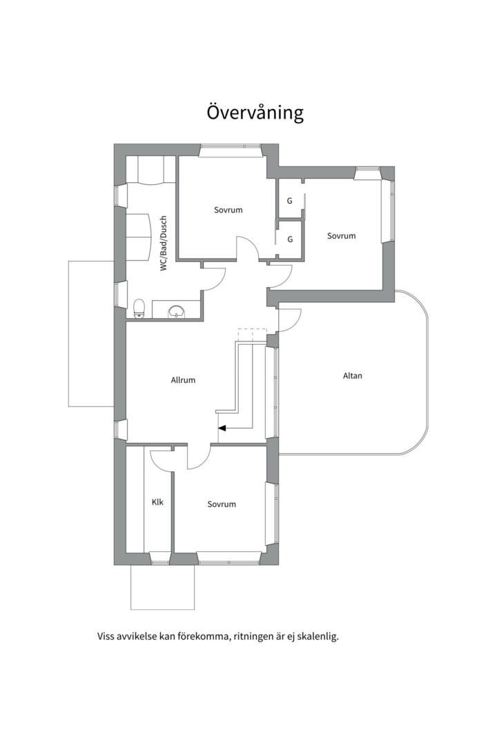 Planlösning från Drabantvägen 56, Såld i Boo Gård, Nacka