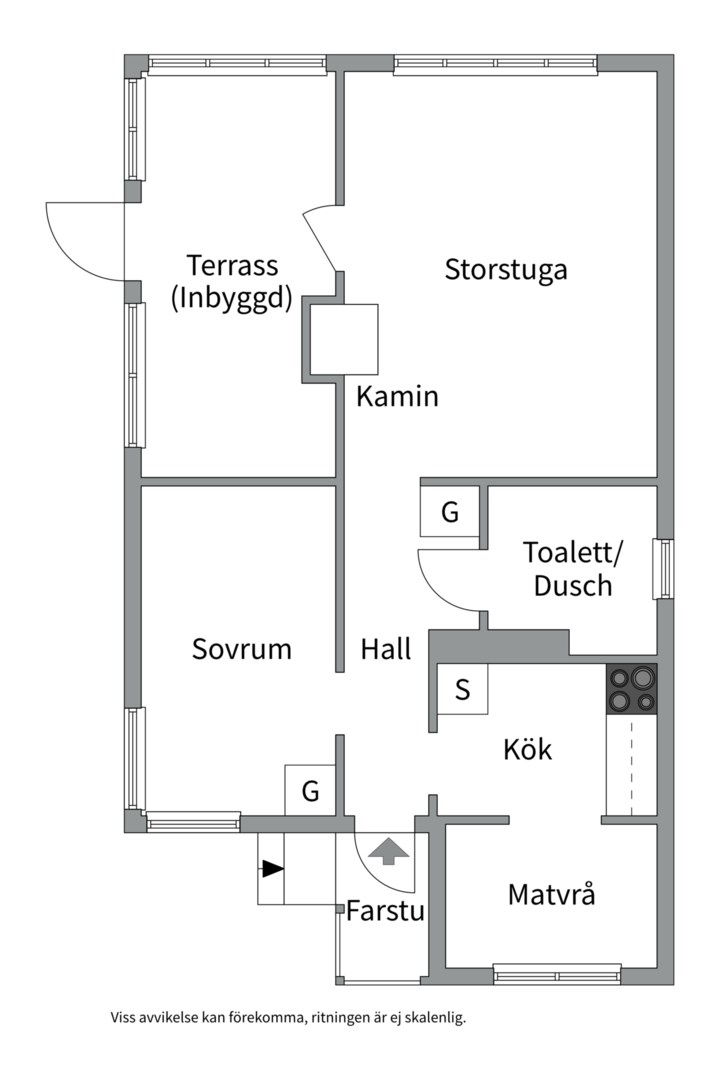 Planlösning från Fasma 235, Såld i Björklinge, Uppsala