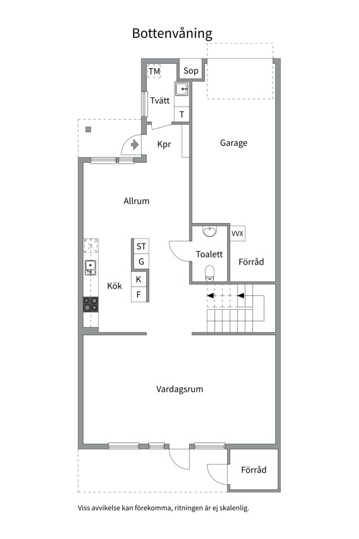 Planlösning från Sömnadsvägen 31, Såld i Nåntuna, Uppsala