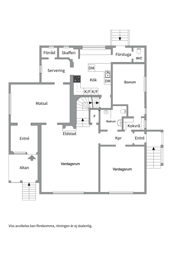 Planlösning från Värmdövägen 199, Till salu i Storängen, Nacka