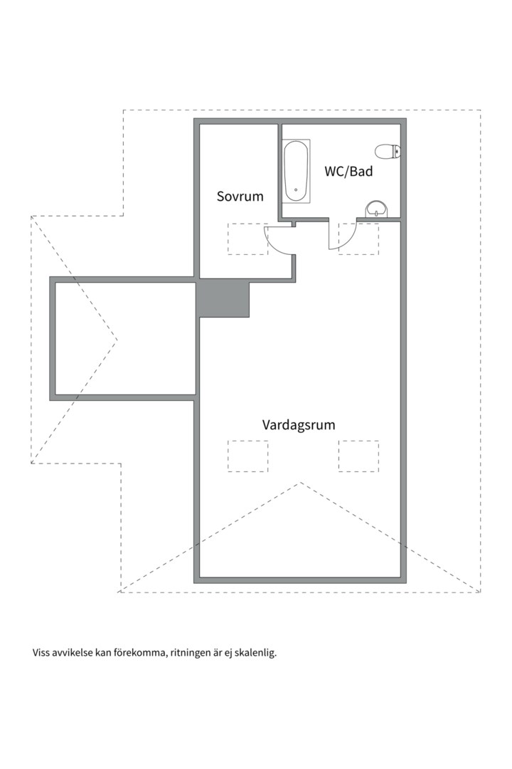 Planlösning från Värmdövägen 199, Till salu i Storängen, Nacka
