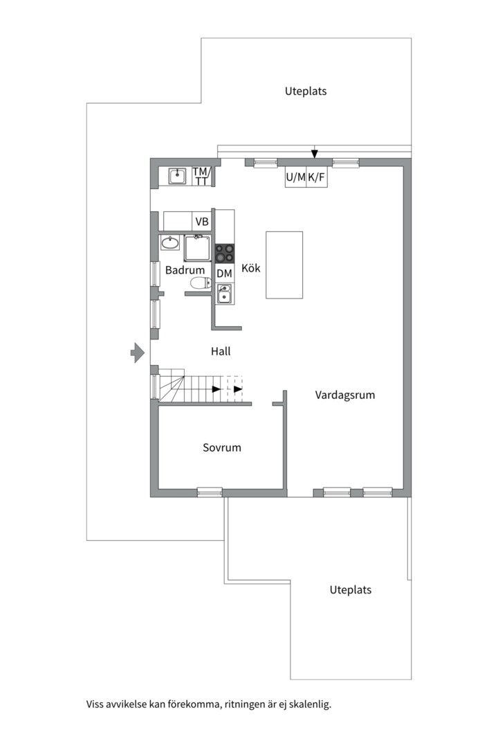 Planlösning från Gryningsvägen 3, Kommande i Storvreta, Uppsala