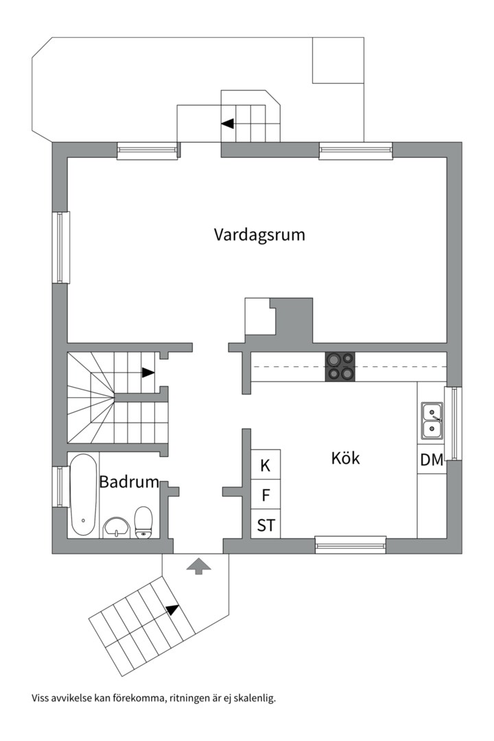 Planlösning från Jägargatan 6, Såld i Nordanby, Västerås