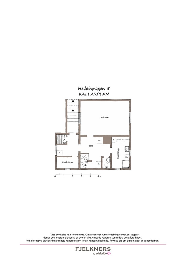 Planlösning från Hedebyvägen 5, Såld i Bromma - Norra Ängby, Stockholm
