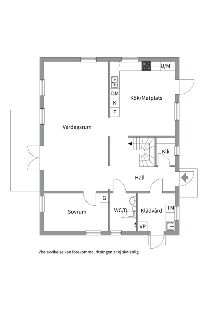 Planlösning från Smultronvägen 3, Kommande i Lövstalöt, Uppsala