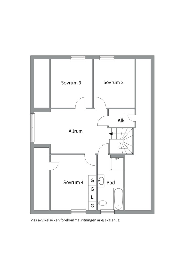 Planlösning från Smultronvägen 3, Kommande i Lövstalöt, Uppsala