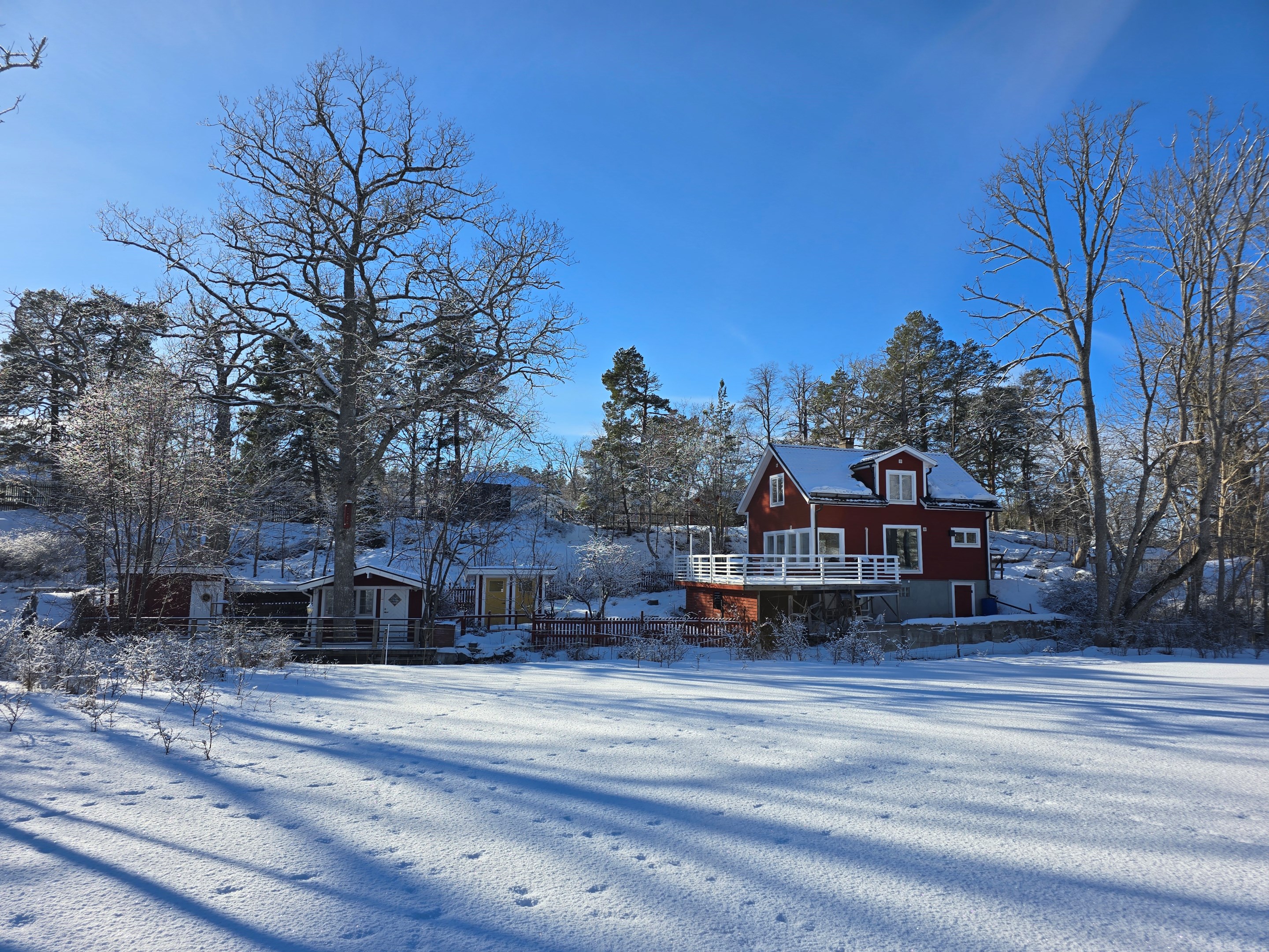 Lantlig idyll med hästhage som närmsta granne