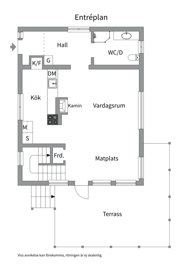 Planlösning från Betsedevägen 40, Kommande i Betsede, Värmdö
