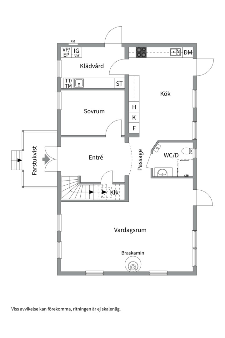 Planlösning från Babordsvägen 2, Såld i Boo Gård, Nacka