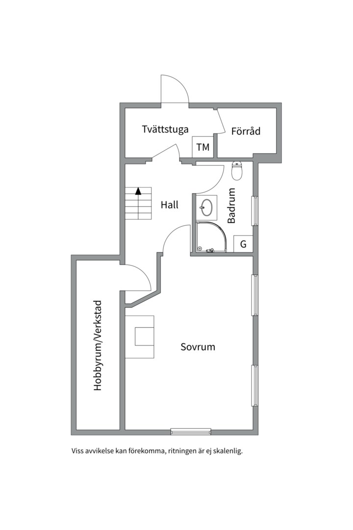 Planlösning från Boo strandväg 38, Såld i Eriksvik, Nacka