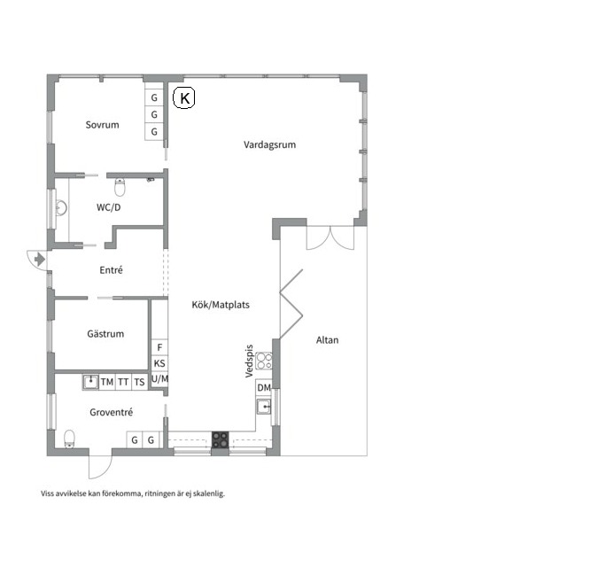 Planlösning från Klefvingevägen 12B, Såld i Ingarö - Lillängsdal, Värmdö