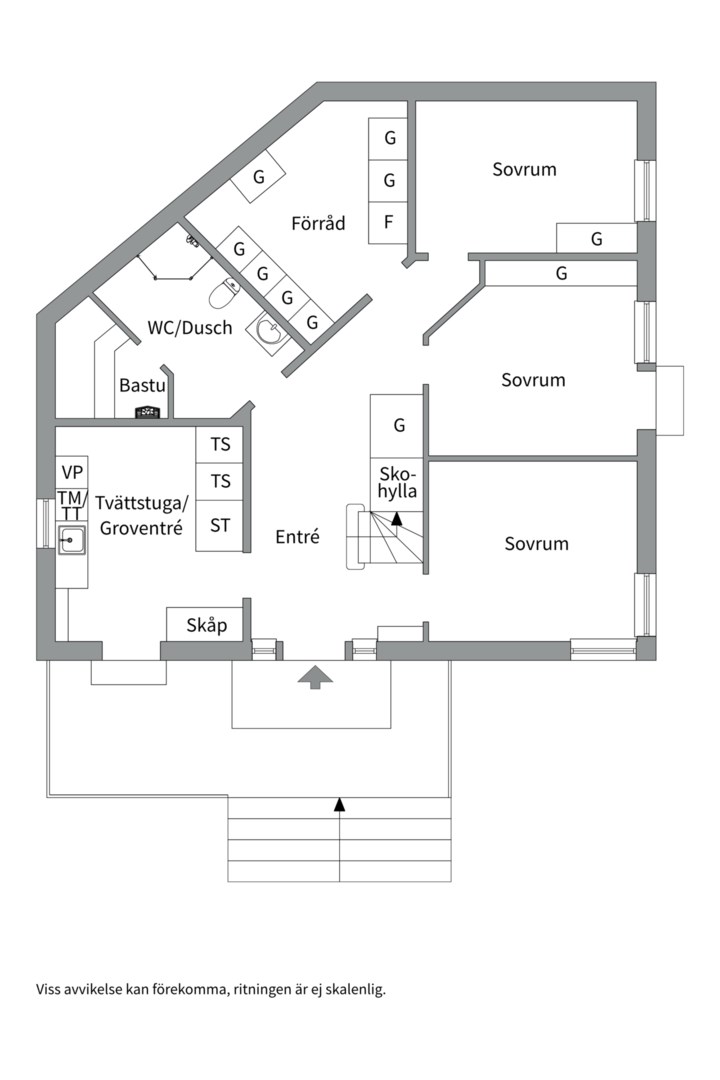 Planlösning från Porfyrvägen 18, Såld i Norra Lännersta, Nacka