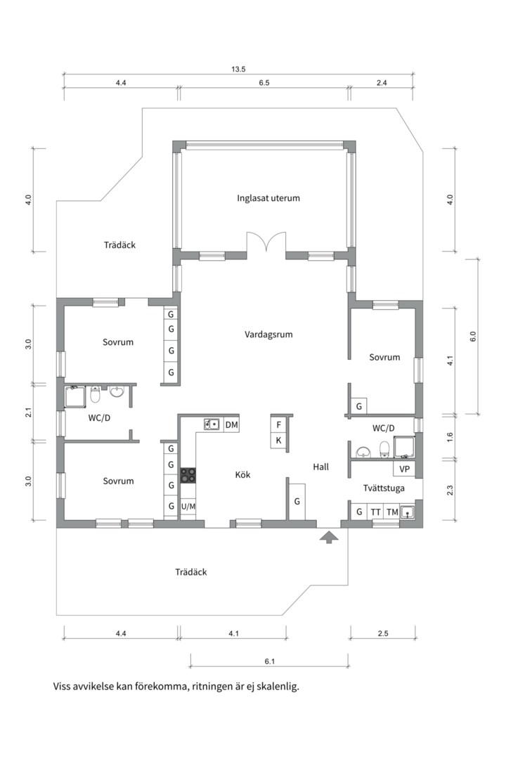 Planlösning från Timotejvägen 2, Kommande i Lövstalöt, Uppsala