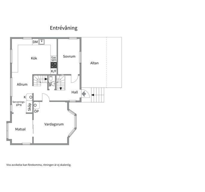 Planlösning från Fänriksstigen 1, Såld i Neglinge - Saltsjöbaden, Nacka
