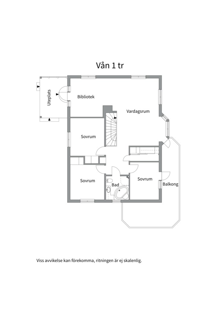 Planlösning från Vitsippsvägen 8, Kommande i Solsidan - Saltsjöbaden, Nacka