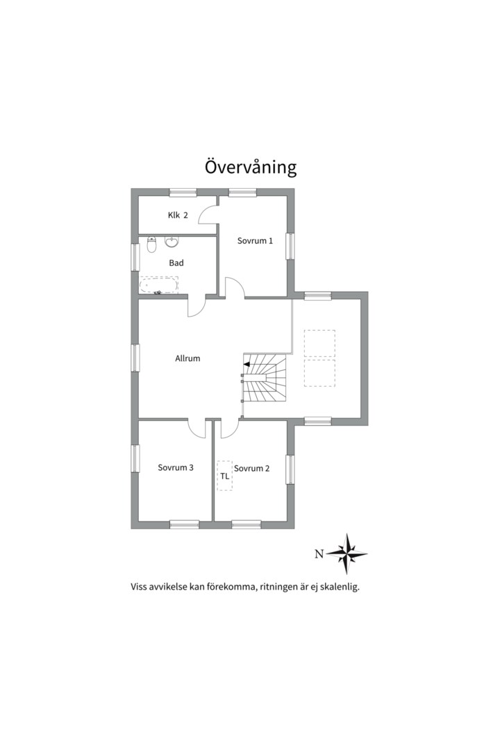 Planlösning från Mistelvägen 3, Såld i Örsundsbro, Enköping