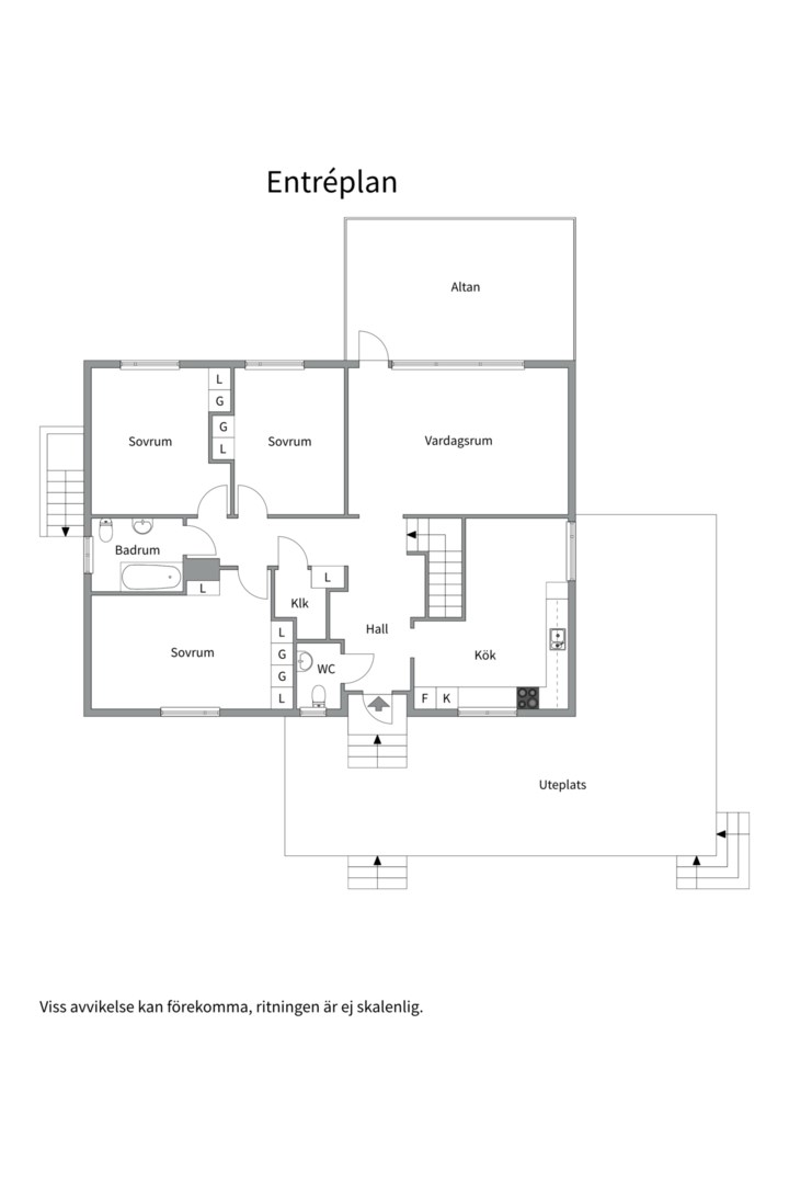 Planlösning från Fjuckby Solvallen 109, Såld i Storvreta, Uppsala