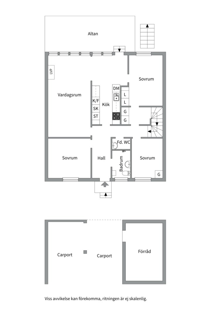 Planlösning från Arkitektvägen 56, Såld i Vänge, Uppsala