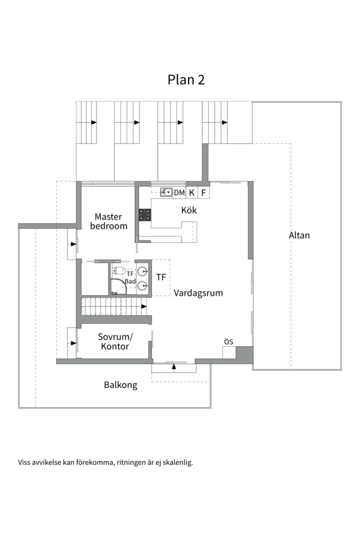 Planlösning från Rådjursstigen 10, Såld i Björknäs, Nacka