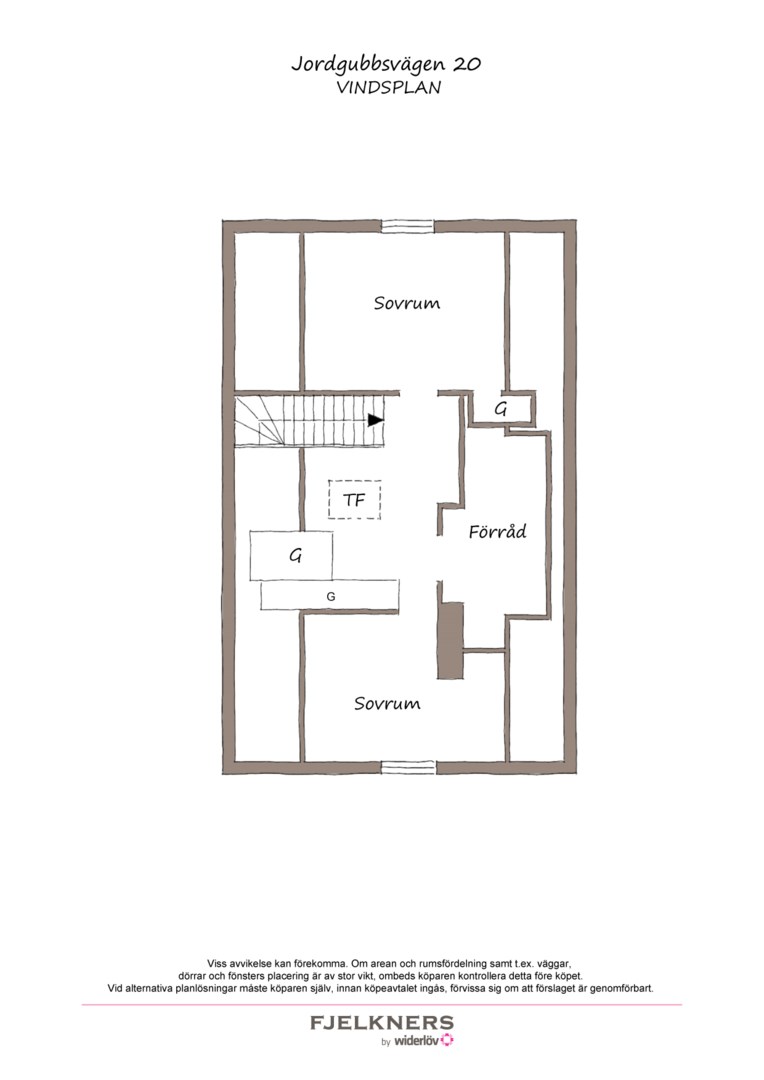 Planlösning från Jordgubbsvägen 20, Till salu i Bromma - Eneby, Stockholm