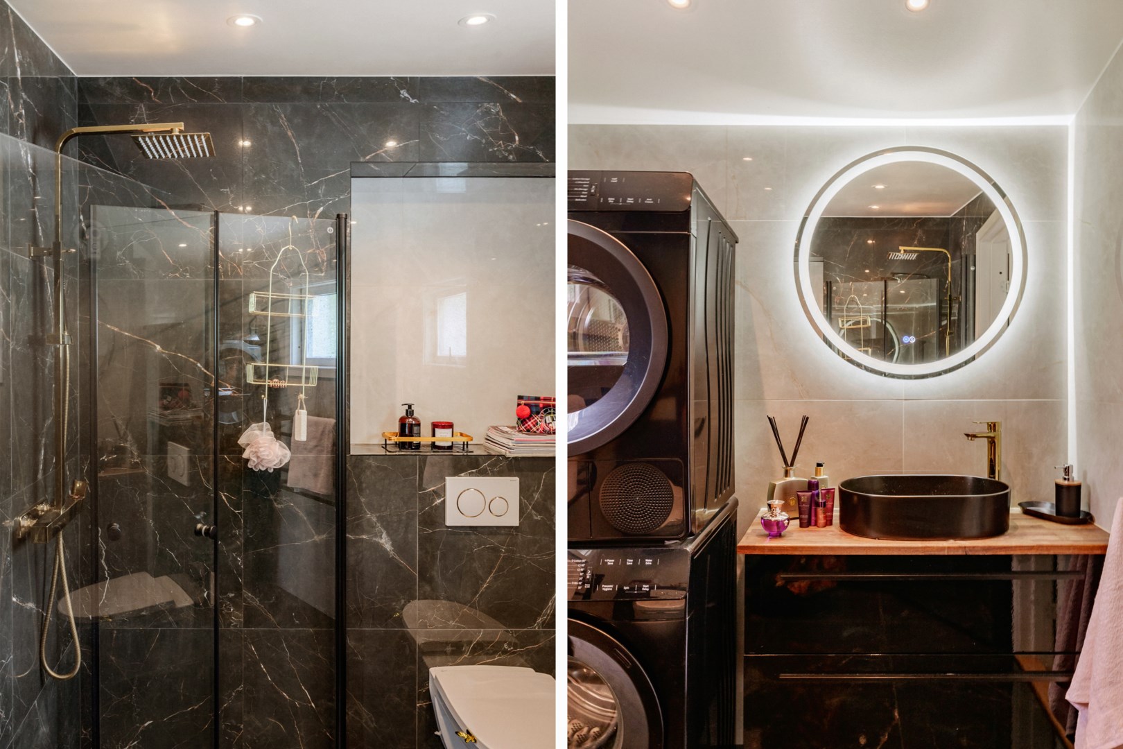 Badrum i anslutning till köket