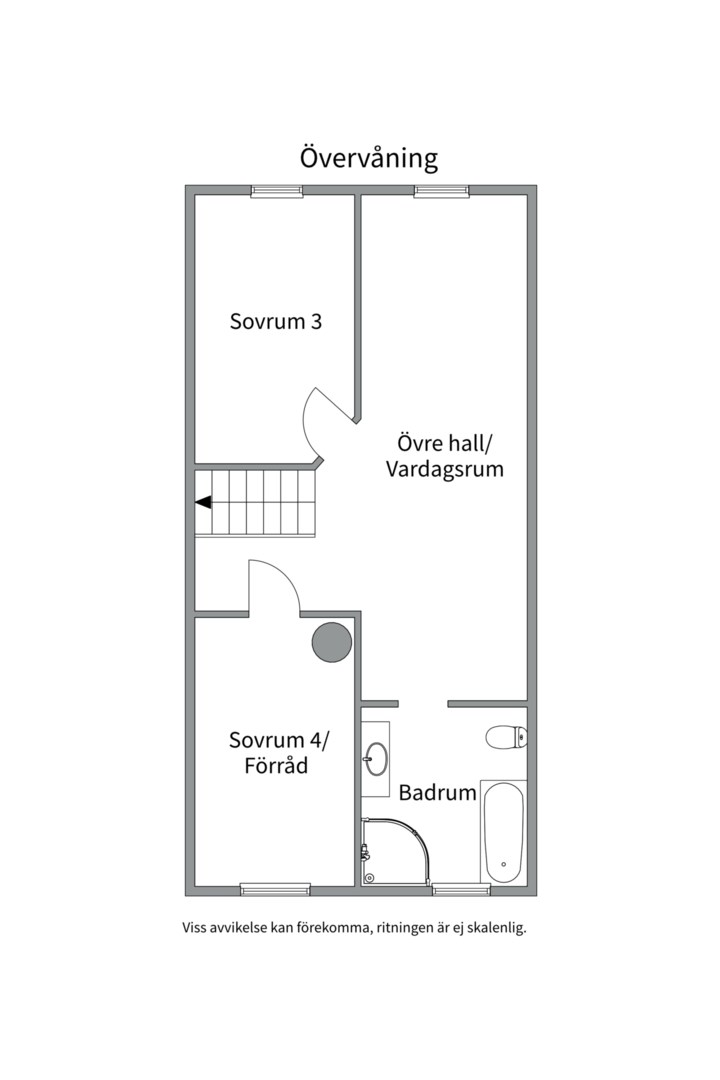 Planlösning från Hästskoböjen 7, Till salu i Morgongåva, Heby
