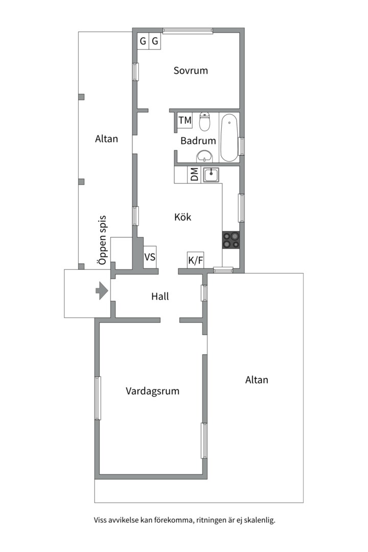 Planlösning från Hanskrokavägen 21, Såld i Skälsmara, Värmdö