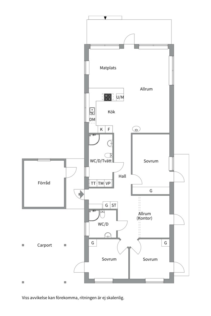 Planlösning från Karlholms strand 1, tomt 2, Till salu i Karlholm, Tierp